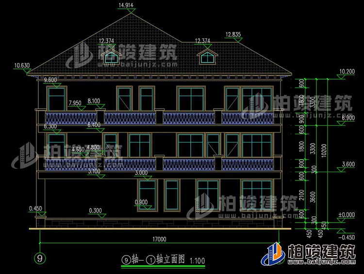 建筑立面图-简欧风格