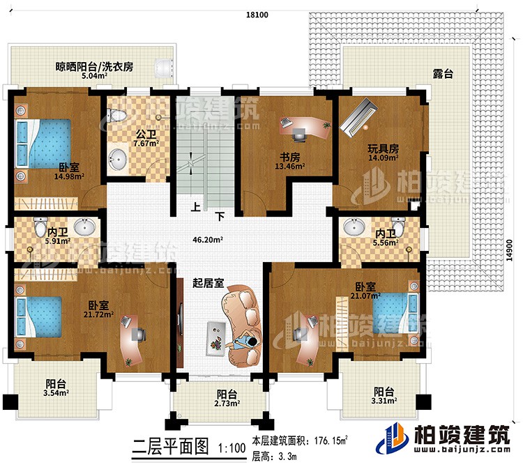 平面方案图-新中式风格